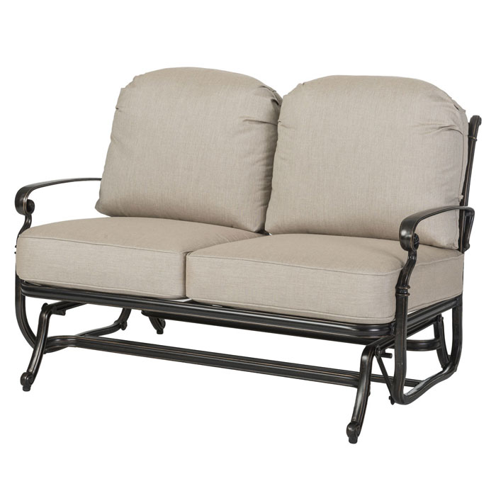 Bella Vista Cast Aluminum Cushion Loveseat Glider by Gensun - Image 2
